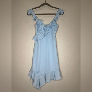 Abercrombie & Fitch Asymmetrical Ruffle Mini Dress XXS